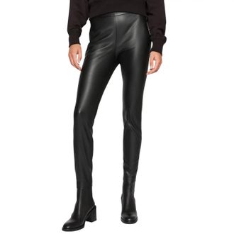 BOSS Taslimah Faux Leather Skinny Pants In Black