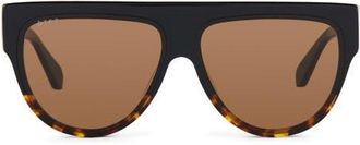 DIFF Eyewear Georgie 58mm Gradient Flat Top Sunglasses in Brown Gradient at Nordstrom