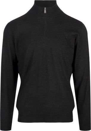 Fedeli Favonio Pullover - Heren - Coltruien - Zwart - 4XL - Wol - Truien & Vesten