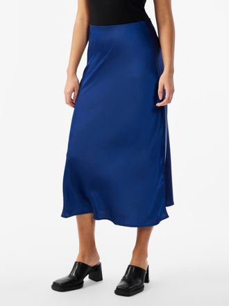 Y.A.S Midirock Y.A.S YASPELLA HW MIDI SKIRT S. NOOS, Damen, Gr. XXL (44), blau (navy peony), Web, Obermaterial: 97% Polyester, 3% Elasthan, unifarben, regul