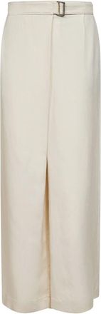 Brunello Cucinelli Wide Trousers, female, Beige, XS, Sartorial Wrap Trousers