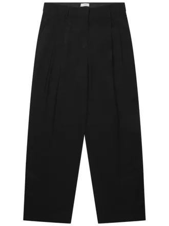 Toteme Black Straight Pleated Pants