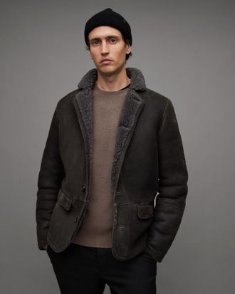 AllSaints Fenton Exposed Shearling Blazer