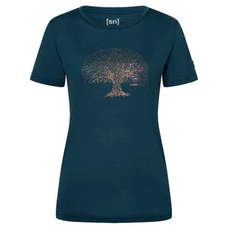 super.natural Tree of Knowledge Tee Merinoshirt f&uuml;r Damen | blau