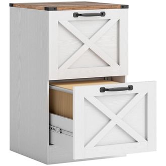 HOMCOM Cajonera de escritorio 40x40x71 cm blanco
