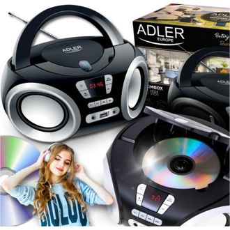 Fabrilamp Adler Ad 1181 Reproductor De Cd Reproductor De Cd Port&aacute;til Negro, Plata
