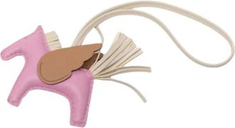Herm&egrave;s Pre-owned Rodeo Bag Charm - Dames - Vintage Accessoires - Roze - ONE Size - Leer - Vintage