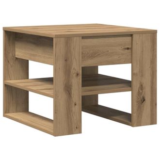vidaXL Mesa De Centro Madera De Ingenier&iacute;a Roble Artisan 55,5x55x45 Cm Vidaxl
