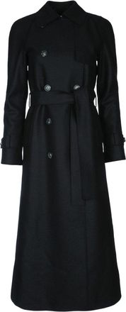 Harris Wharf London Women Long Raglan Trench Light Pressed Wool