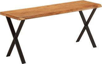 vidaXL Vidaxl - Banco Con Borde Natural Madera De Acacia Maciza 105 Cm