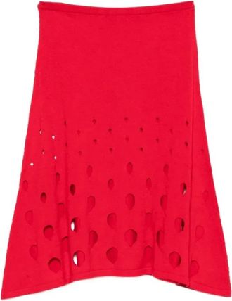 Gimaguas Aros Midi Rok - Dames - Midirokken - Rood - S - Rokken