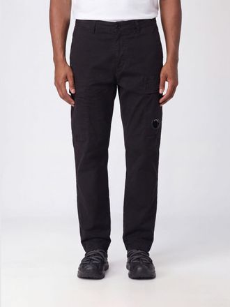 C.P. Company C. P. COMPANY Pantaloni cargo in cotone stretch a gamba dritta con logo