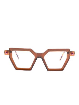 Kuboraum Occhiali con montatura geometrica - Marrone