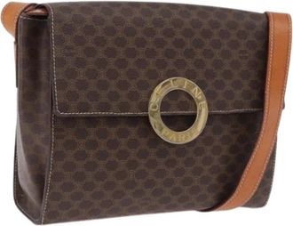 Celine Pre-owned Vintage Macadam Schoudertas - Dames - Vintage Schoudertas - Bruin - ONE Size - Leer - Vintage