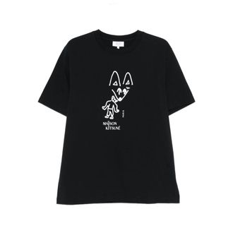 Maison Kitsun&eacute; Party-fox Print T-shirt