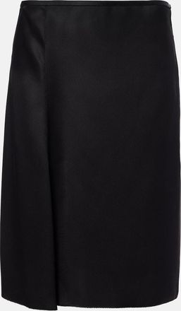 Gucci Silk duchesse wrap skirt