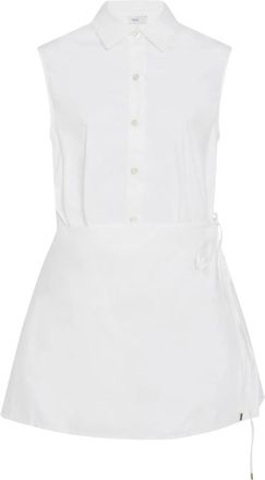 Rosetta Getty Camicia asimmetrica smanicata - Bianco