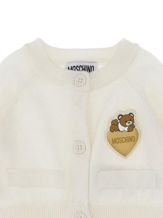 Moschino Cotton-Wool Blend Cardigan - White
