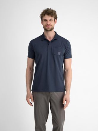 Lerros Poloshirt LERROS, Herren, Gr. XXL, blau (classic navy), Single Jersey, Obermaterial: 75% Baumwolle, 25% Polyester, unifarben, regular fit taillenbedec