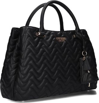 Guess Tassen, Dames, Zwart, ONE Size, Wol, Zwarte Melisandra Handtas