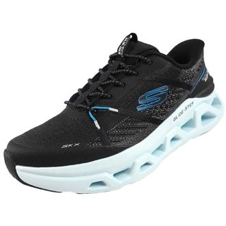 Skechers Mens Glide-Step Altus Aphtur Slip-On Sneakers, Black Knit/Aqua Pu, 10 UK