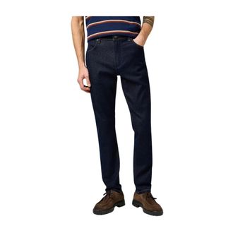 Wrangler Larston Slim Tapered Jeans - Heren - Regular Fit Jeans - Blauw - W31 L30 - Katoen - Jeans