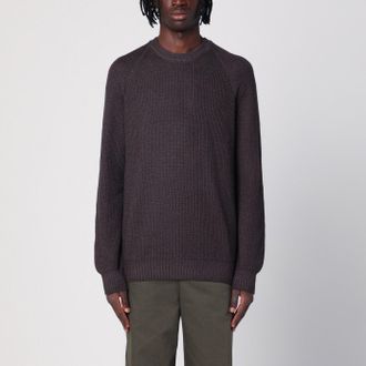 Tagliatore Brown virgin wool pullover