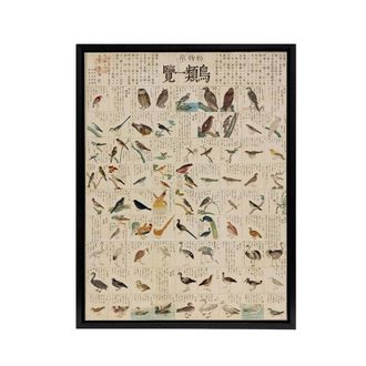 Artery8 Kato Chikusai Japan Birds Framed Canvas Wall Art Print | Size: W24 x H32