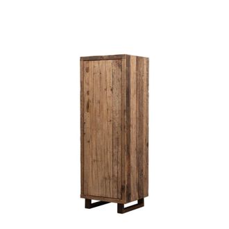 Chehoma Armario de madera marr&oacute;n con 1 puerta y espacio para colgar