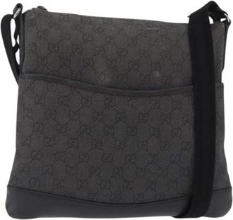 Gucci Pre-owned Canvas Cross Body Bag - Dames - Vintage Schoudertas - Zwart - ONE Size - Vintage