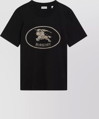 Burberry crew neck t shirt with equestrian knight design