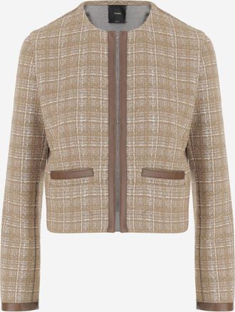 Pinko Beige Checked Jacket