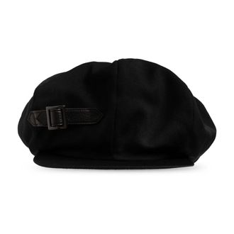 Yohji Yamamoto Wool Gabardine 8 Panel Casquette - Heren - Accessoires - Zwart - Maat: XL Gabardine