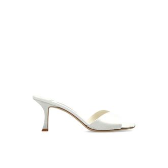 Jimmy Choo London Schoenen, Dames, Beige, 40 EU, Leer, Skye 70 Heeled Mules