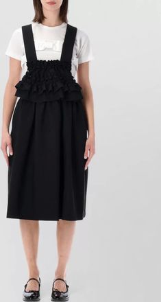 Comme Des Gar&ccedil;ons midi salopette dress cross back straps