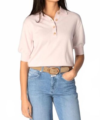 Apiece Apart Oda Polo Top In Rosewater