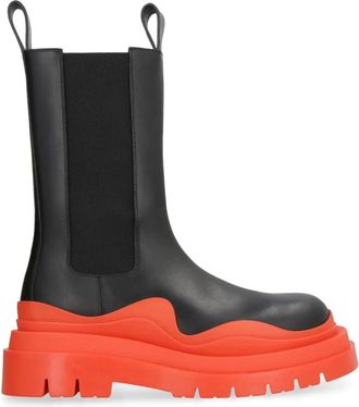 Bottega Veneta Leren Tire Boot - Dames - Chelseaboots - Zwart - 36 EU - Leer - Schoenen