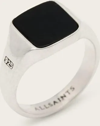 AllSaints Spike Onyx Stone Ring