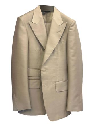 Tom Ford Shelton suit - men - Mohair/Silk/Wool - 46 - Neutrals