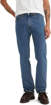 Levi's Mens 505 Regular Fit Jeans In Medium Stonewash