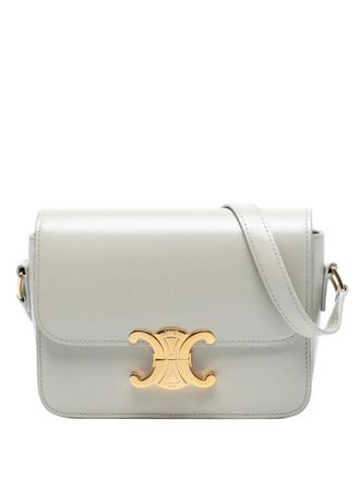 Celine Borsa a tracolla Triomphe in pelle di vitello lucida 2013 - Grigio
