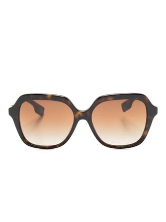 Burberry Sunglasses Occhiali da sole con effetto tartarugato oversize - Marrone