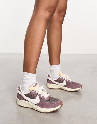 Nike Waffle Debut - Sneakers color prugna e bianco sporco-Viola