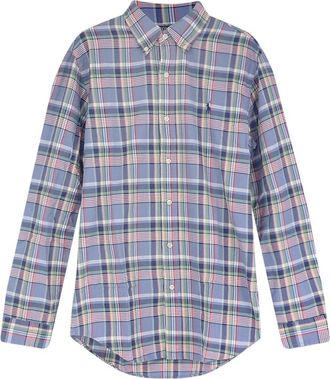 Polo Ralph Lauren Madras Pattern Buttoned-Down Lange Mouwen Overhemd - Heren - Casual Overhemden - Veelkleurig - 2XL - Katoen - Overhemden