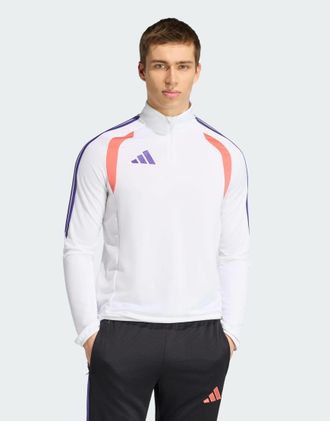 adidas Tiro 26 league maglia da allenamento in white / pure purple / semi-Bianco