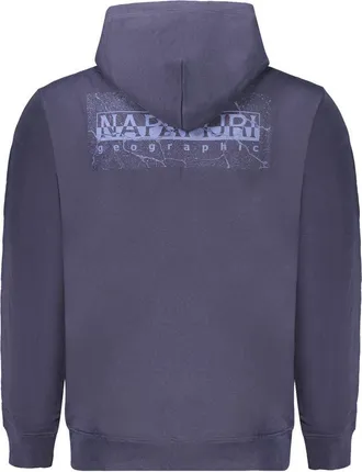 Napapijri Logo-Embroidered Cotton Hoodie - Blue