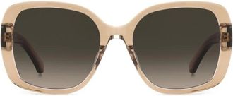Kate Spade New York Wenona Vierkante Zonnebril - Dames - Zonnebrillen - Beige - ONE Size - Accessoires