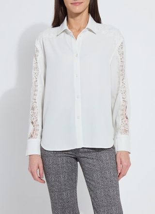 Lyss&eacute; Natasha Lace Trim Shirt