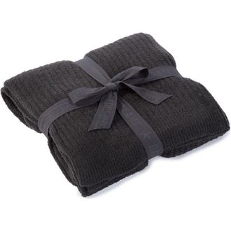 Barefoot Dreams CozyChic Light Ribbed Throw in Carbon at Nordstrom