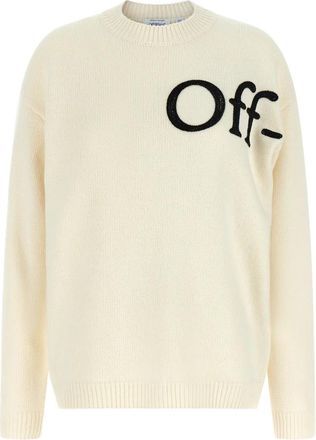 Off-white Ronde hals gebreid - Dames - Ronde hals truien - Wit - S - Wol - Truien & Vesten